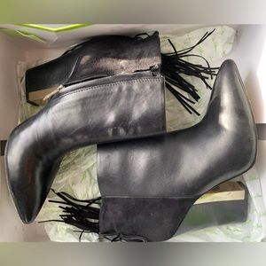 SAM EDELMAN Leather Booties with Tassels